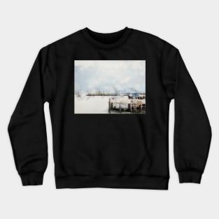 Monterey Bay Fisherman's Wharf Digital Watercolor 2021 Crewneck Sweatshirt